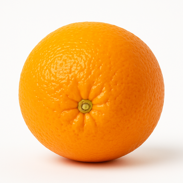 navel orange, white background, ecommerce, 1:1 ratio