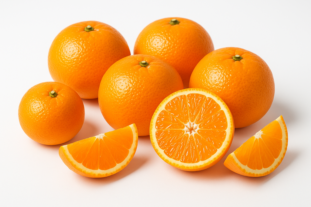 Murcott Oranges, white back ground, ecommerce use, 1:1 ratio